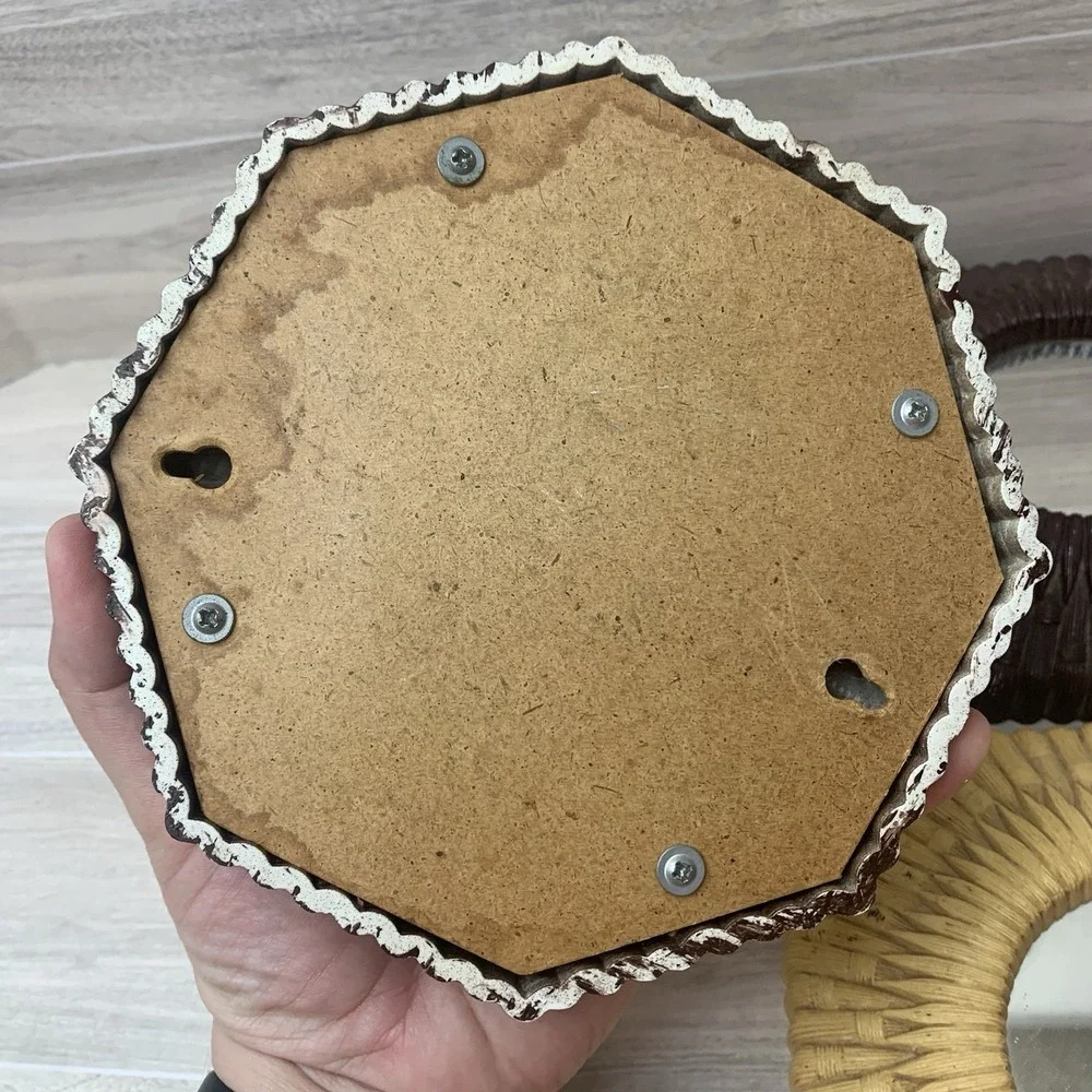 VTG Homeco Interior Yellow Brown Silver Mirror Boho Wall Decor